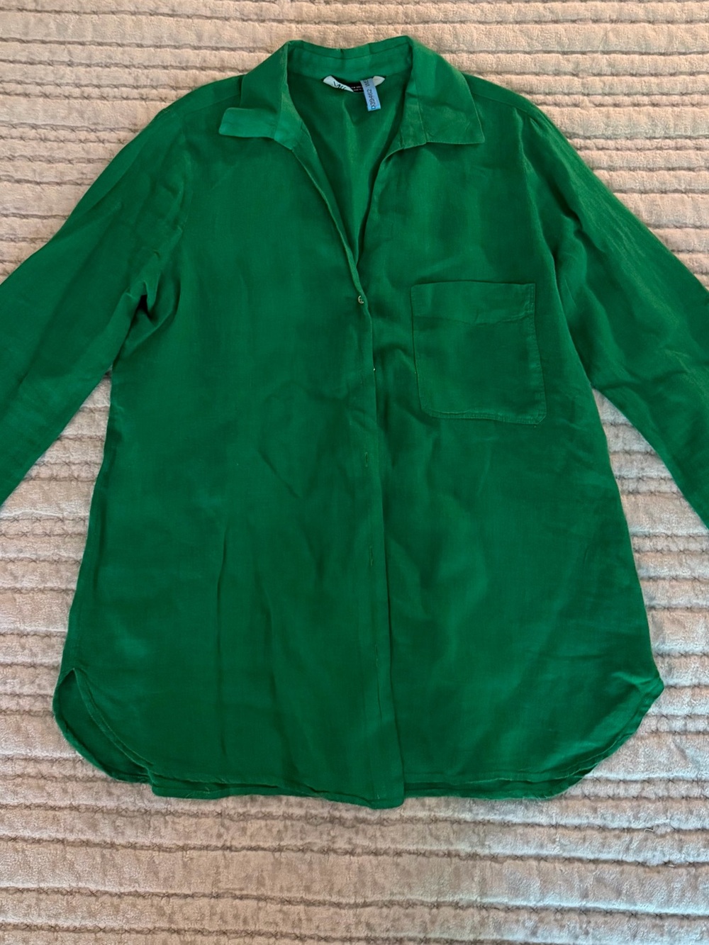Zara 100% Linen Pocket Shirt from the ZW Collection